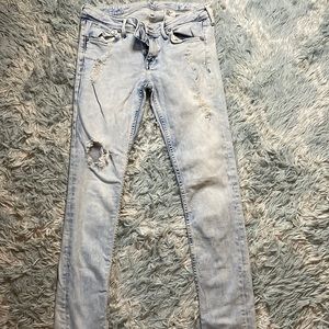 Skinny low waist denim jeans